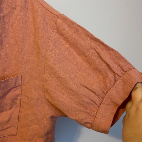 North End Linen Rayon Blend Oversized Boxy Crop Top size S - Picture 7 of 13